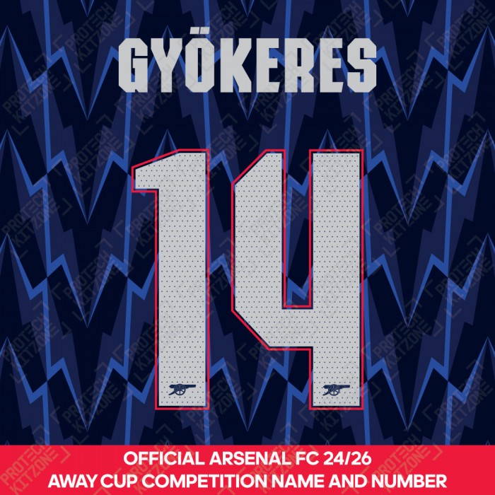 Gyökeres 14 - Official Arsenal 2025/26 Away Club Name and